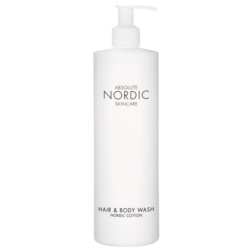 Absolute Nordic Skincare test és hajsampon pumpás adagolóval, 500 ml, 15 db/cs.