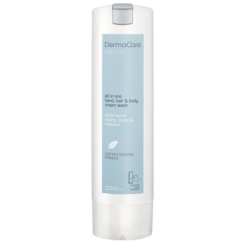 DermaCare 3 az 1-ben folyékony szappan, test- és hajsampon allergiások számára is, Smart Care System adagoló rendszer, 300 ml, 30 db/cs.