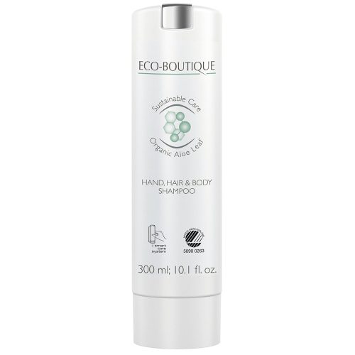 Eco Boutique Aloe Leaf & Green Tea 3 az 1-ben folyékony szappan, test- és hajsampon, Smart Care System adagoló rendszer, 300 ml, 30 db/cs.