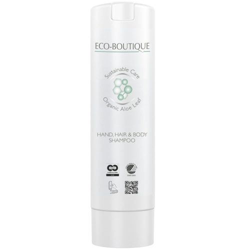 Eco Boutique Aloe Leaf & Green Tea 3 az 1-ben folyékony szappan, test- és hajsampon, Smart Care System adagoló rendszer, 300 ml, 30 db/cs.