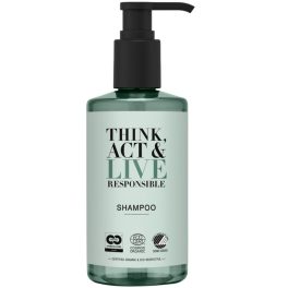   Think, Act & Live Responsible sampon Pump Dispenser adagolórendszerhez, 300 ml, 12 db/cs. 