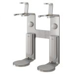 Pump Dispenser fali tartó, zárható, rozsdamentes acél, dupla, 8 db/cs.