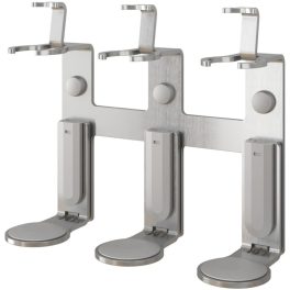   Pump Dispenser fali tartó, zárható, rozsdamentes acél, tripla, 6 db/cs.
